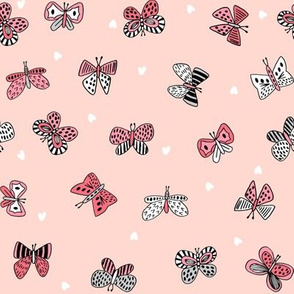 spring butterflies // nature botanical print girls butterfly fabric sweet flutterby design