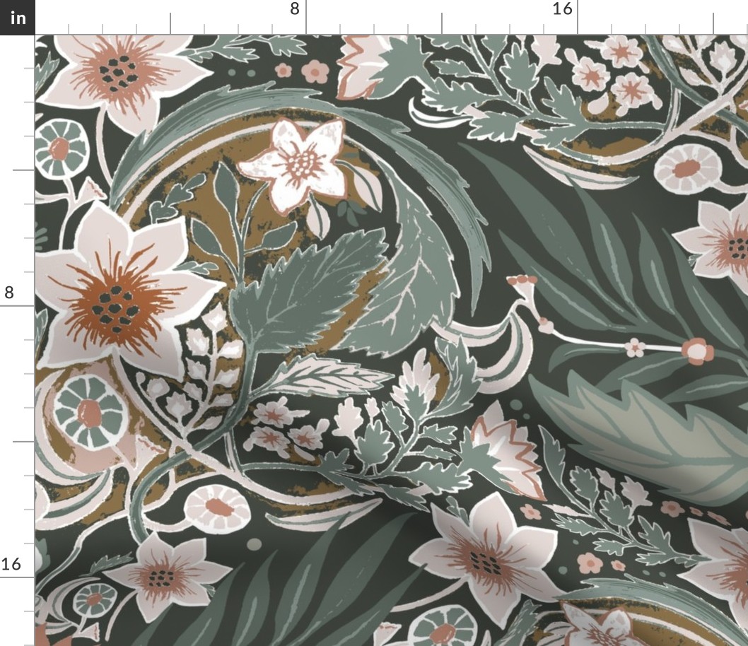 ornatile damask Morris inspired design