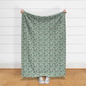 godzilla // mint and grey godzilla scary fabric monsters design scary kids movie design