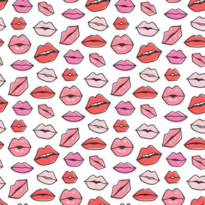 Lips Kiss Valentine Lipstick Love Red Pink Tiny Small