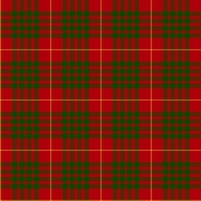 Cameron 1842 clan tartan, 2" red/green, Vestiarium Scoticum