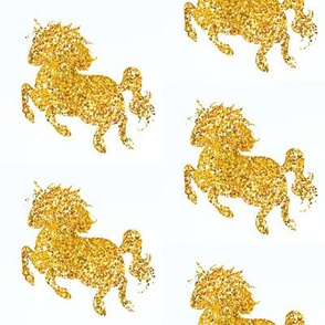 Gold Glitter Unicorn