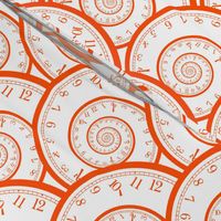 caught in a time spiral (orange, 6")