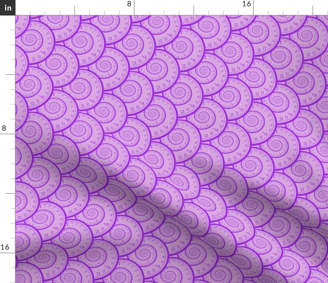 mad clock spirals (lavender/purple, 3")