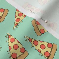 pizza // pizzas mint fabric junk food fabric kids funky food fabric
