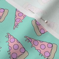 pizza // pastel pizza fabric mint purple pink fabric pizzas design 
