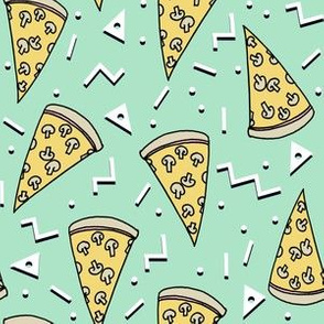pizza party // mint pizza design pizzas fabric kids mint design