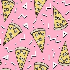 pizza party // pink pizza junk food veggie pizza food pizza fabric