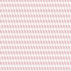 Squiggle Pattern Red and White