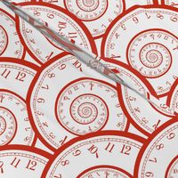 time spiraling out of control (6" red)