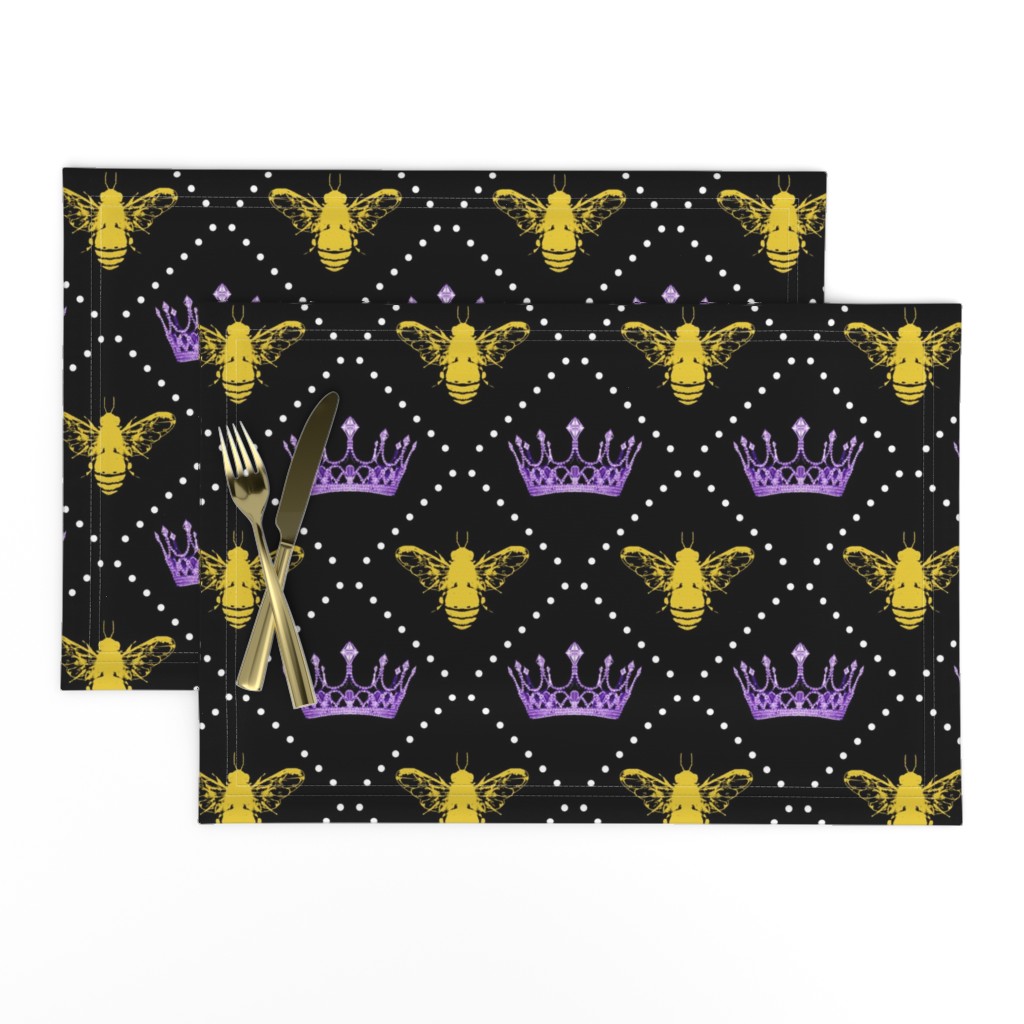 Queen Bee Crowns and Pearls Purple