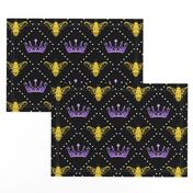 Queen Bee Crowns and Pearls Purple