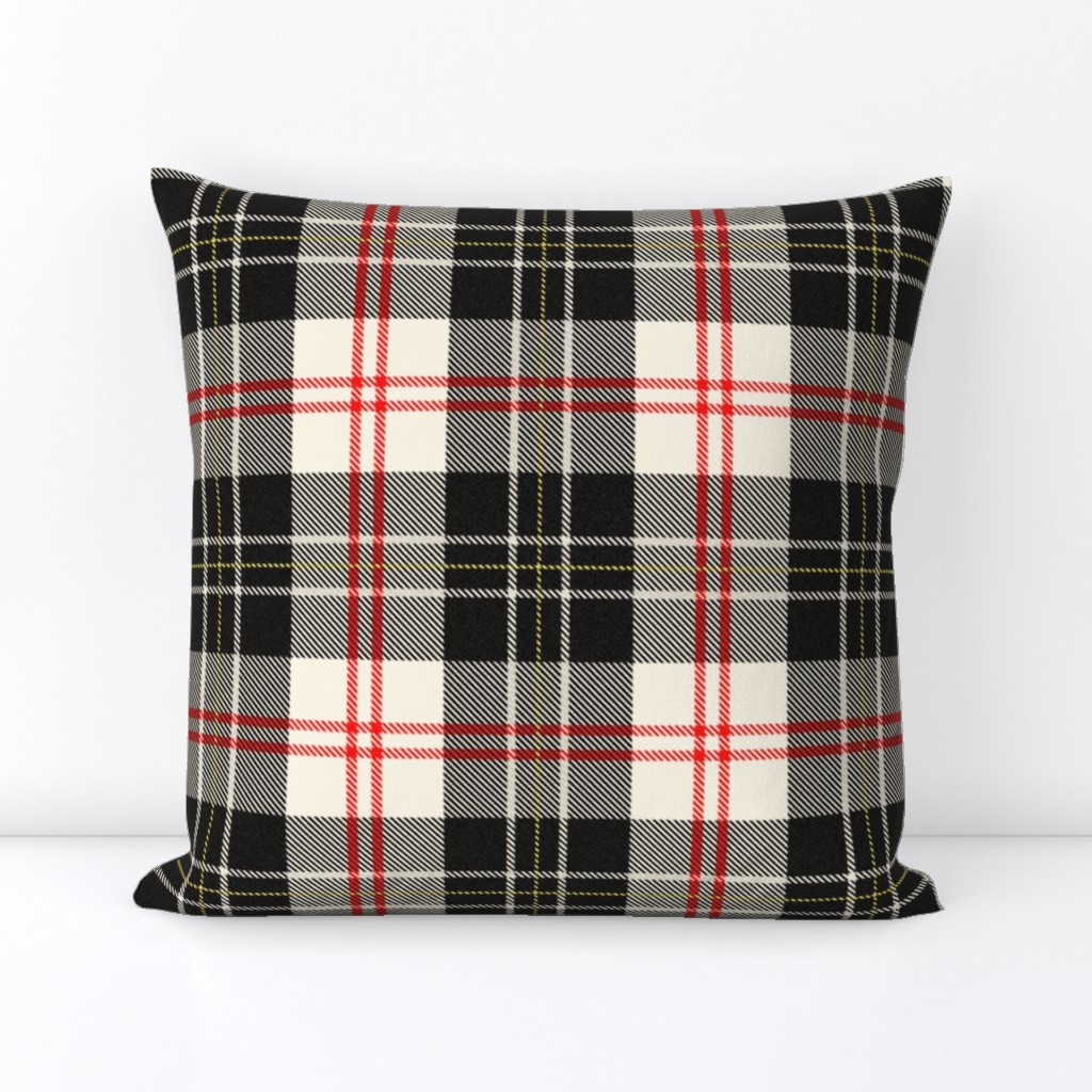 MacPherson Tartan ~ Classic ~ Aristorat, Libertine, Black on Cosmic Latte 