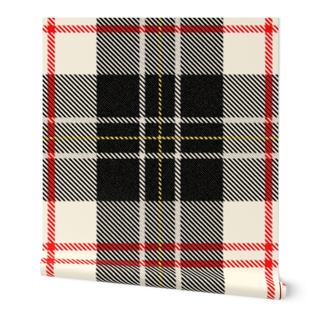 MacPherson Tartan ~ Classic ~ Aristorat, Libertine, Black on Cosmic Latte 