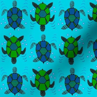 Sea Turtle Stirrup - blue
