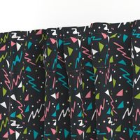 90s // charcoal pink turquoise fabric 90s 80s throwback kids fabric