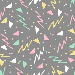 90s // grey mint pink pastel 80s 90s fabric skating rink design