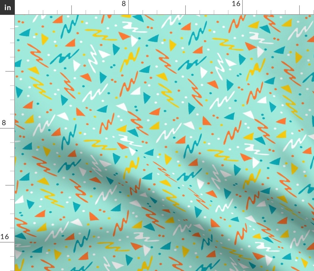 90s // rad retro 80s 90s fabric abstract shapes design andrea lauren fabric