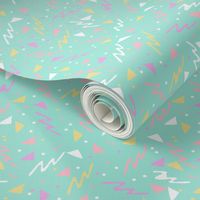 90s // rad retro pastel mint 80s 90s fabric abstract kids surf skate fabrics