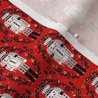 nutcracker christmas //red and black fabrics folk design xmas holiday fabrics