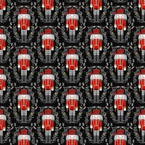 nutcracker christmas // black and red xmas holiday design christmas holiday fabric xmas design