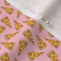pizza // baby pink pizzas smaller version food fabric 