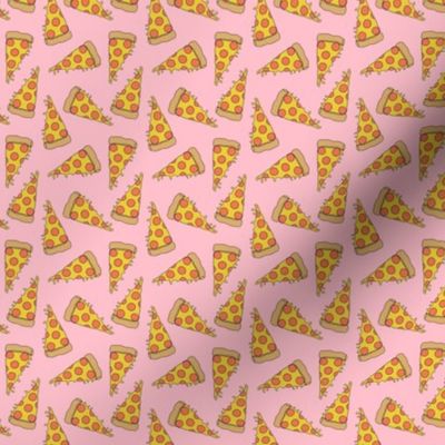 pizza // baby pink pizzas smaller version food fabric 