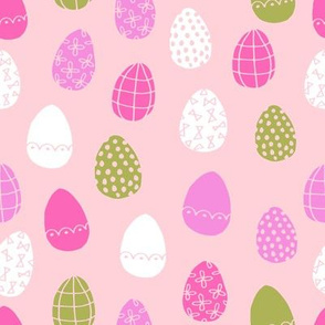 easter eggs // pink and mint fabric easter egg bunny fabric pastel fabrics