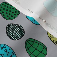 easter eggs // grey and turquoise easter egg fabric spring boys easter fabric