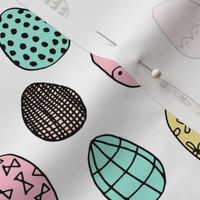 easter eggs // pastel pink yellow mint pastel spring fabric cute spring design andrea lauren fabric