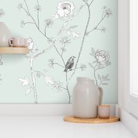 Jenny Modern Peony in duck egg