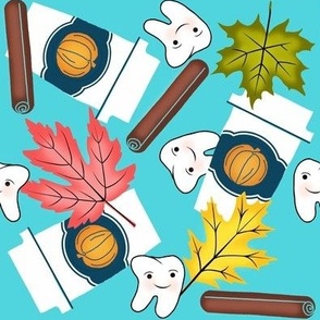 Dental and Spice Makes Everything Nice (teeth, Fall, Coffee, Latte,Leaves 