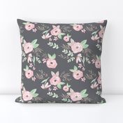 Charlotte Floral Charcoal