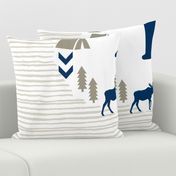 letter l monogram boys nursery taupe and navy