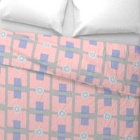 Pink  Blue and Grey Geometric