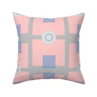 Pink  Blue and Grey Geometric