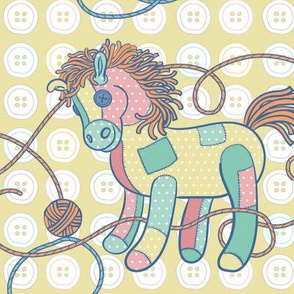 Patchwork Ponies in Yellow