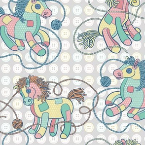 Patchwork Ponies in Gray