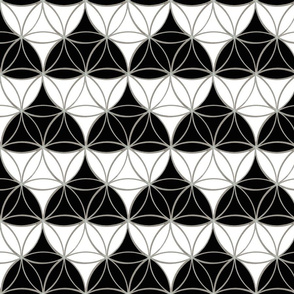 Heart Pattern Black-White