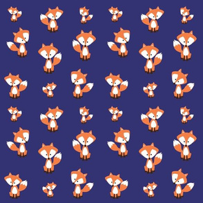 Foxes, Dapper Foxes, Fancy Foxes,Grey and Navy , Boys Fabric