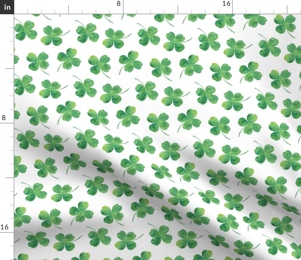 shamrock toss || watercolor white