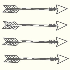 Tribal Arrows Grey on Ivory