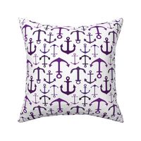 Purple Anchors // Vertical // Nautical Collection