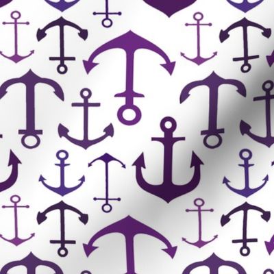 Purple Anchors // Vertical // Nautical Collection