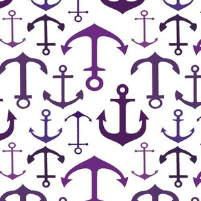 Purple Anchors // Vertical // Nautical Collection