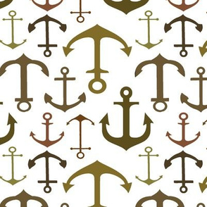 Brown Anchors // Vertical // Nautical Collection