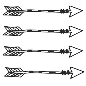 Tribal Arrows Black on White