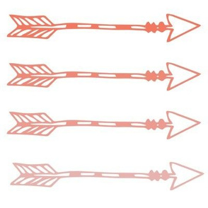 Tribal Arrows Coral Ombre