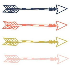Tribal Arrows Girl Woodland - Navy Arrows - Coral Arrows - Gold Arrows - Blush Arrows