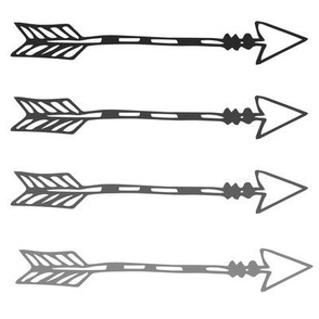 Tribal Arrows Monochrome - Grey Ombre Arrows